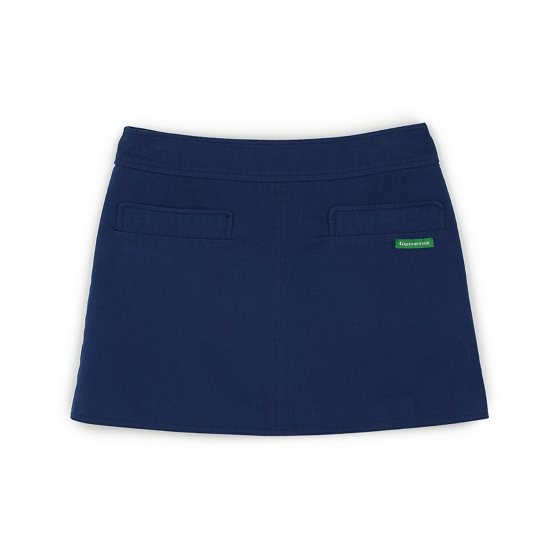 P0000BBH_01 Greenbutter Cotton Mini Skirt Navy