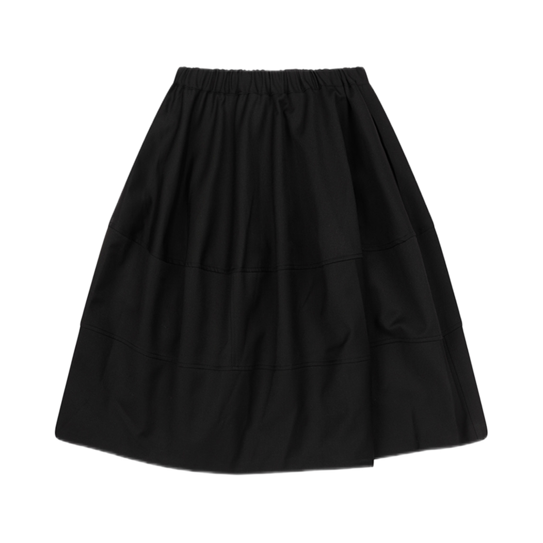 오헤시오 벌룬 밴딩 미디 스커트 블랙(Ohesio Balloon Banding Midi Skirt Black) - 2