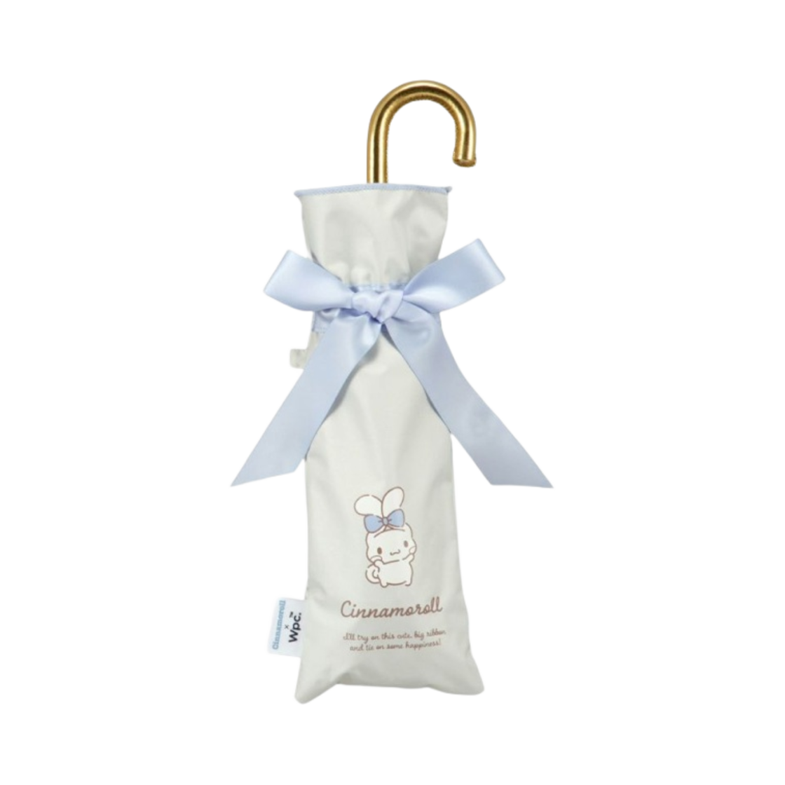 801-SA23-102 WPC x Sanrio Characters Blackout Satin Ribbon Mini Parasol Folding Cinamoroll Off White