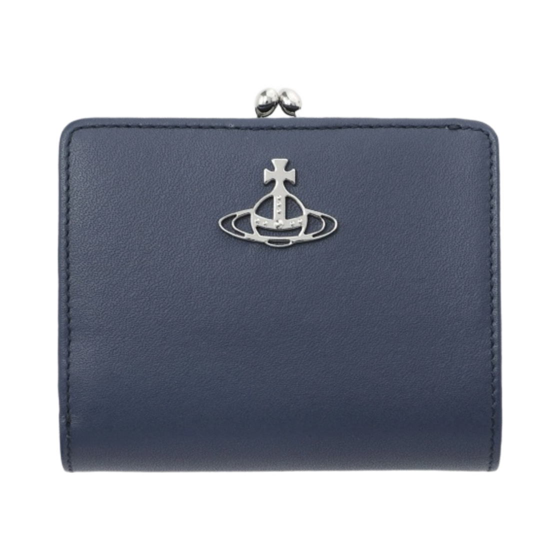 비비안 웨스트우드 스무스 레더 프레임 포켓 지갑 네이비(Vivienne Westwood Smooth Leather Wallet with Frame Pocket Navy) - 1