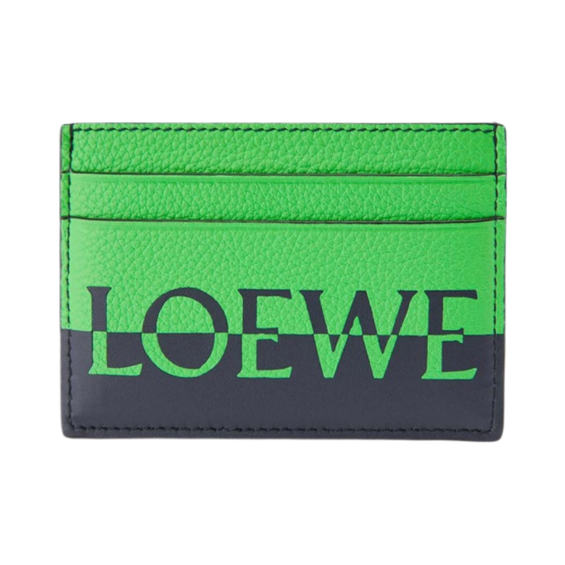로에베 카프스킨 시그니쳐 플래인 카드 홀더 애플 그린 딥 네이비(Loewe Signature Plain Card Holder in Calfskin Apple Green Deep Navy)