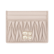 Miu Miu Matelasse Nappa Leather Card Holder Water Lily