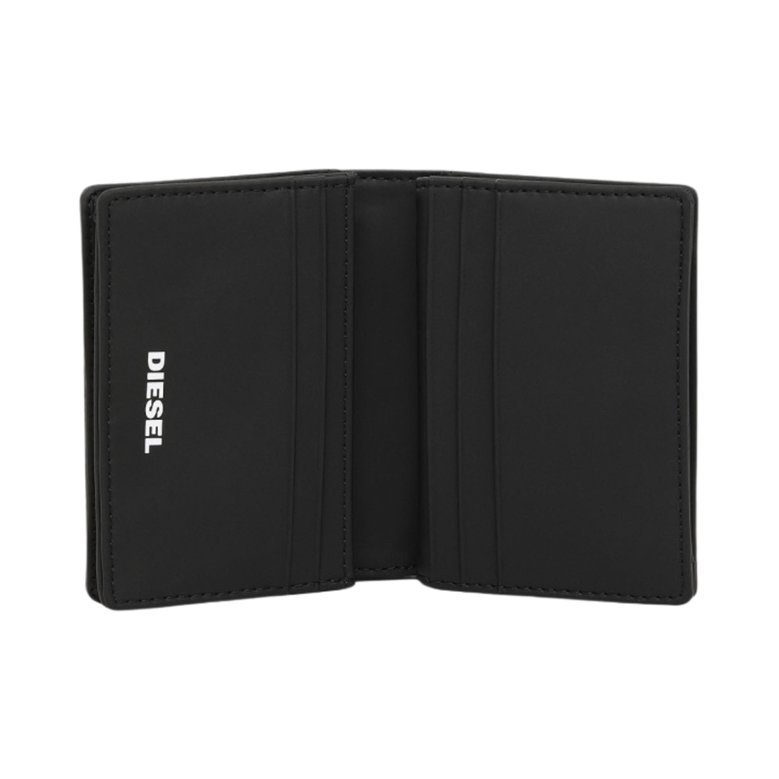 디젤 카피라이트 로고 바이폴드 카드 케이스 블랙 화이트(Diesel Bi-fold Card Case with Copyright Logo Black White) - 2