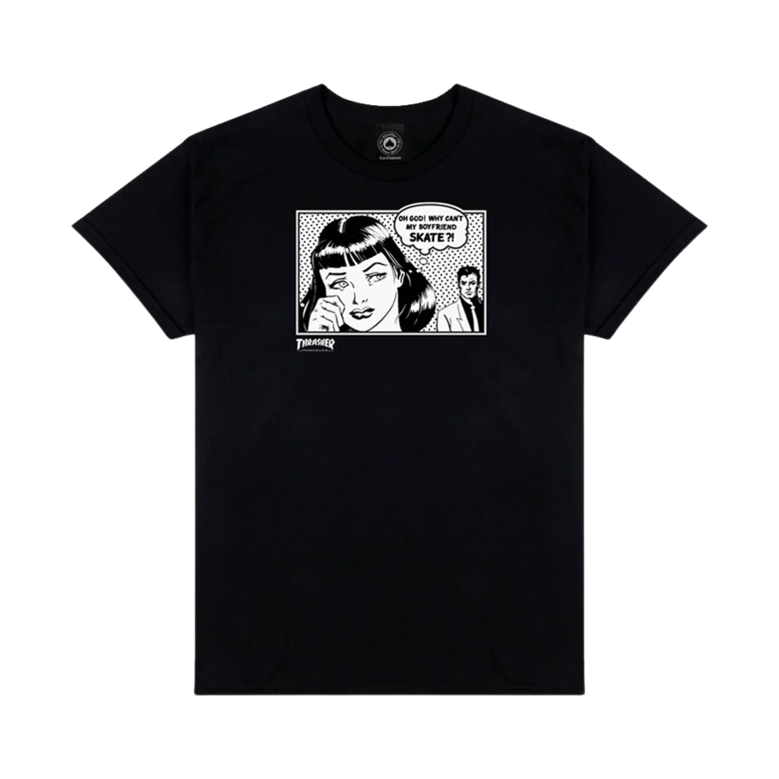 트레셔 보이프렌드 티셔츠 블랙(Thrasher Boyfriend T-Shirts Black) - 1