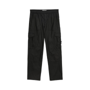 Stone Island 30803 Stretch Cotton Tela Paracadute Garment Dyed Cargo Pants Black - 23SS