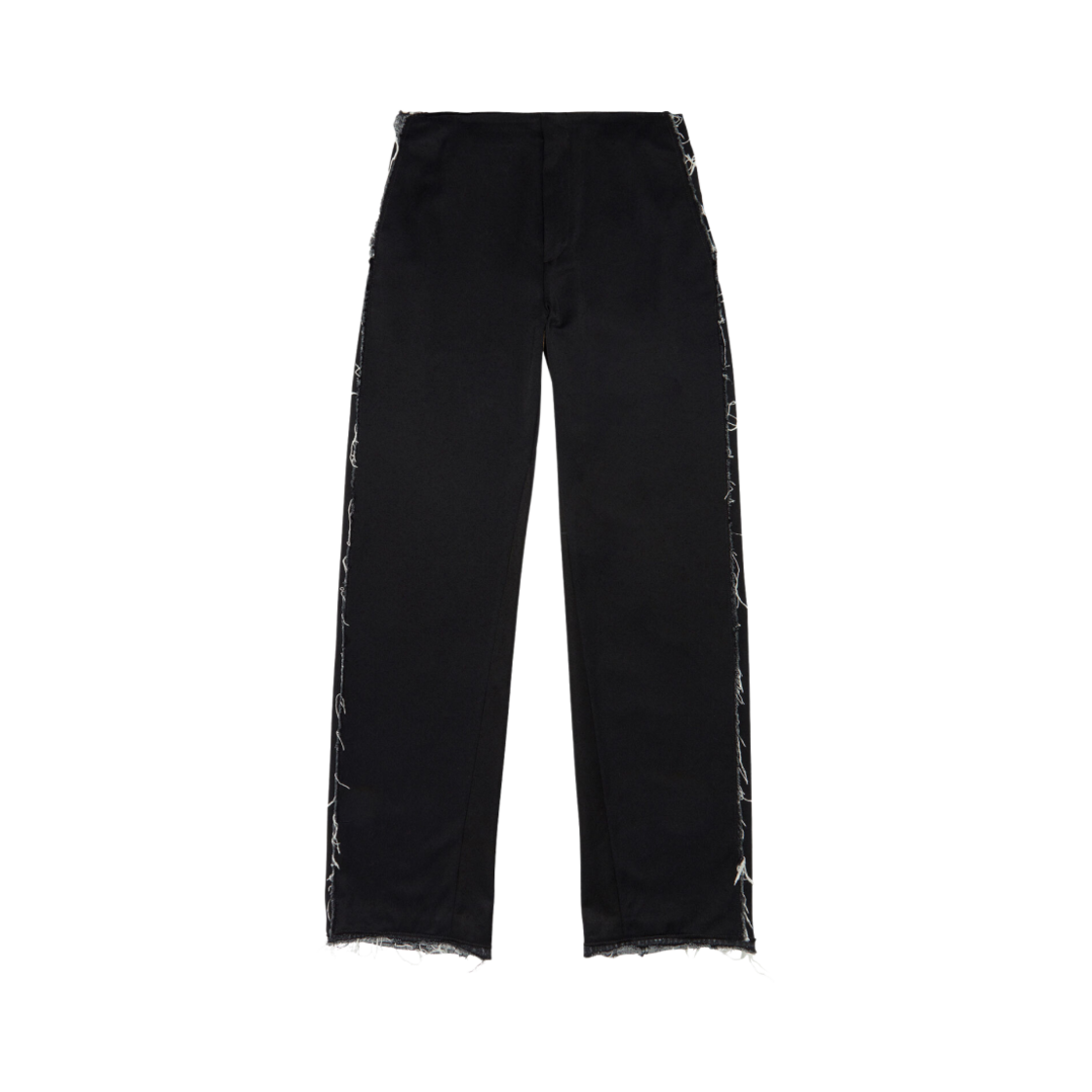 디젤 P-프롬-프린지 프레이드 데님 엣지 부클 트라우저 블랙(Diesel P-Prom-Fringes Boucle Trousers with Frayed Denim Edges Black) - 1