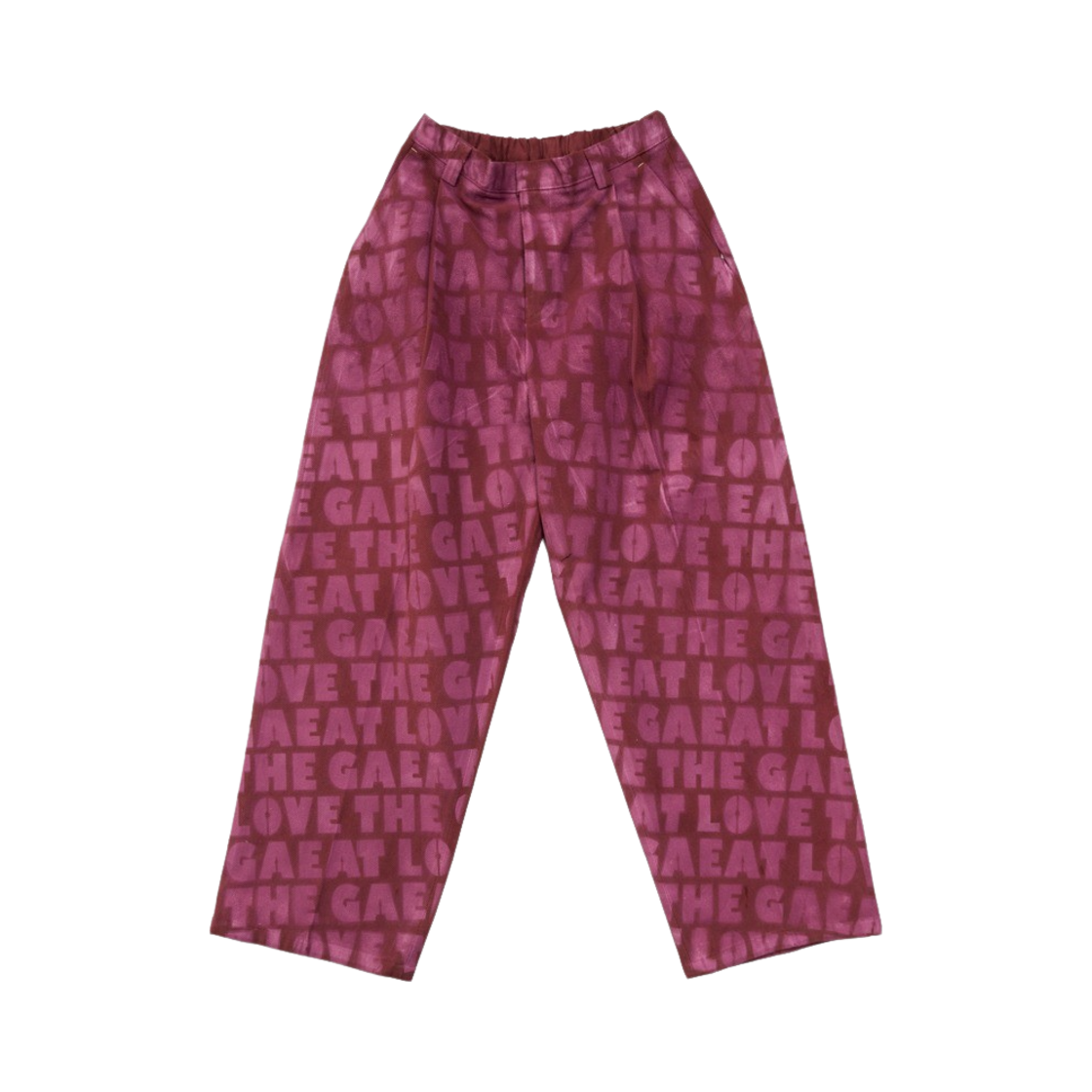 GT23WT13 BG The Greatest Painting Cotton Pants Burgundy