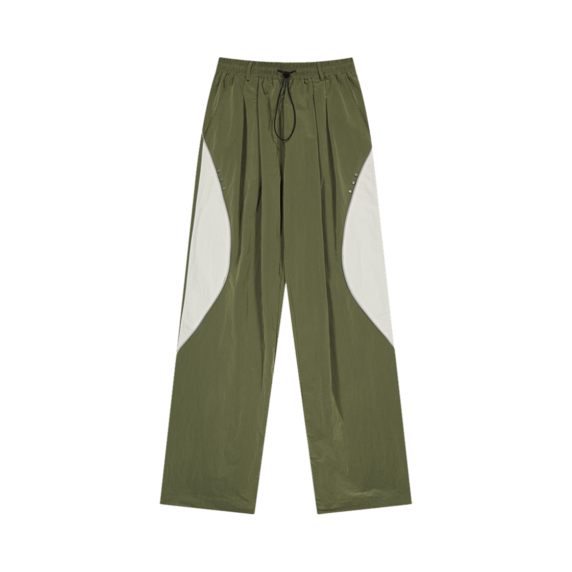 DMNT24SS_17 Dominant Silk Wave Double Pants Khaki Cream