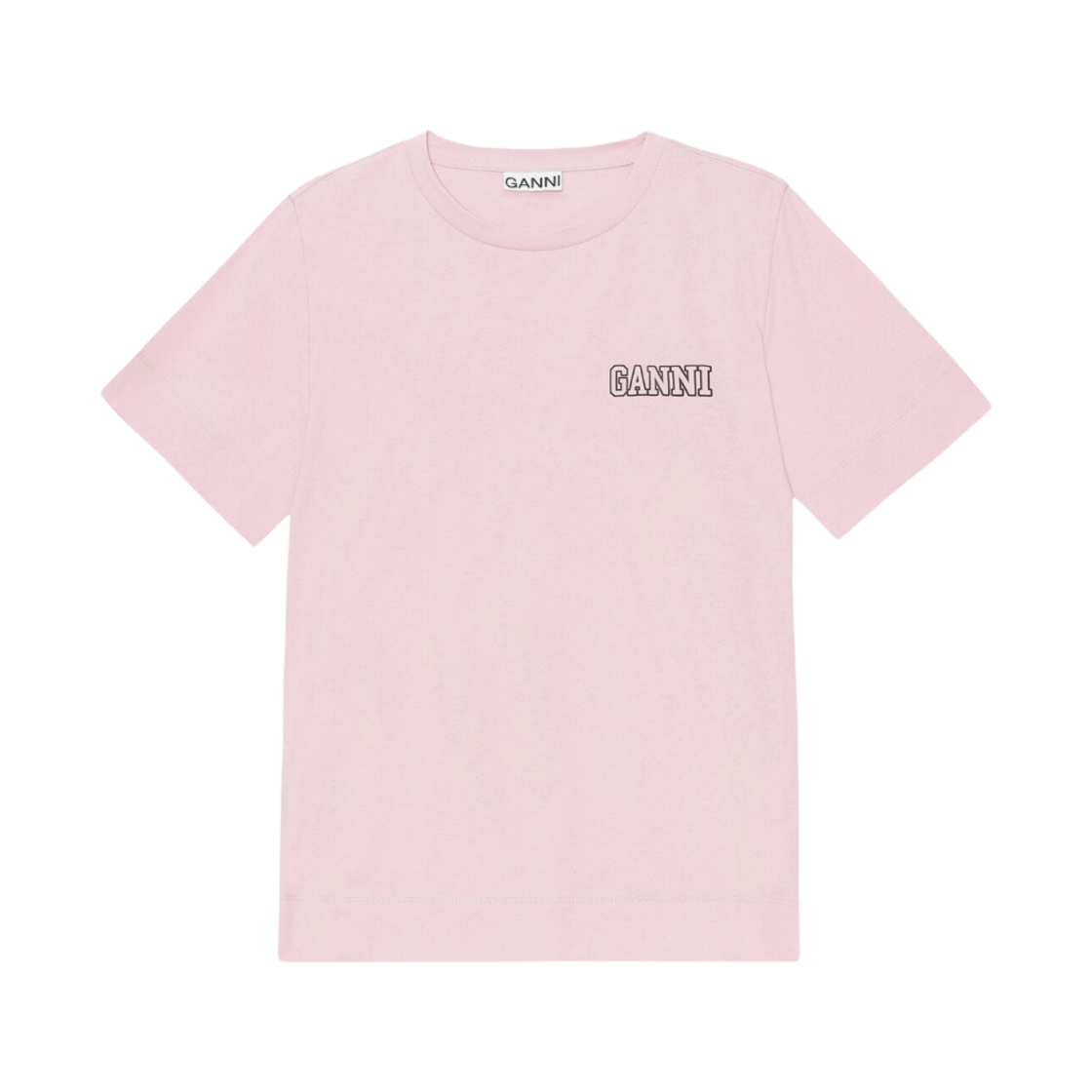 (W) 가니 씬 소프트웨어 저지 오넥 티셔츠 스윗 라일락((W) Ganni Thin Software Jersey O-Neck T-Shirt Sweet Lilac) - 1