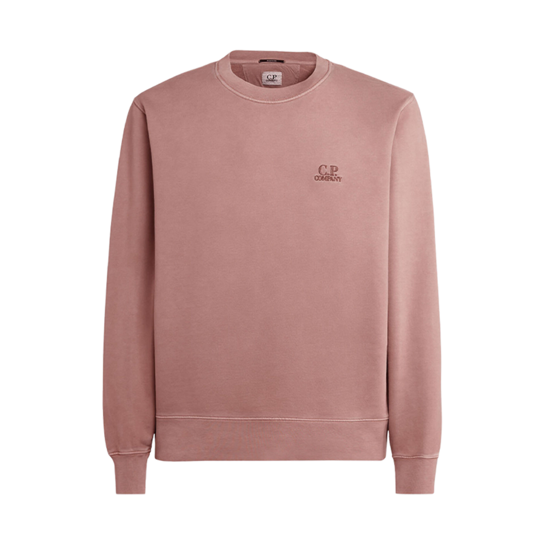 C.P. 컴퍼니 브러쉬드 & 에머라이즈드 다이애그널 플리스 로고 스웨트셔츠 시더 우드 핑크 - 23FW(C.P. Company Brushed & Emerized Diagonal Fleece Logo Sweatshirt Cedar Wood Pink - 23FW) - 1