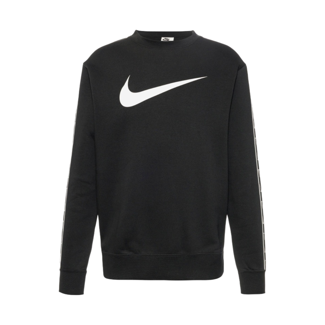 나이키 NSW 리핏 플리스 스웨트셔츠 블랙 화이트(Nike NSW Repeat Fleece Sweatshirt Black White)