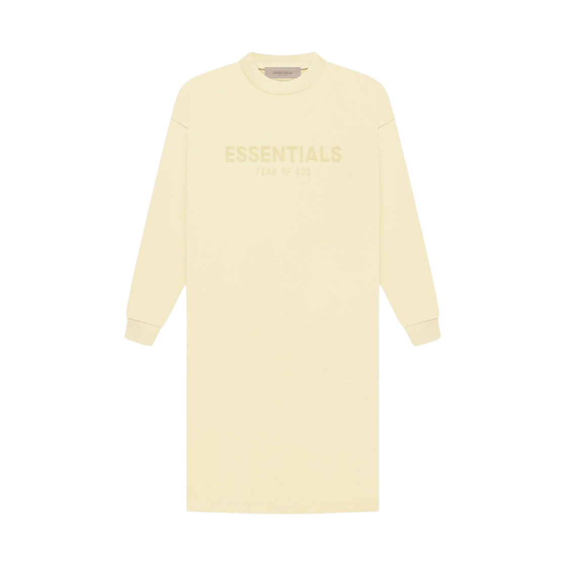 (W) 에센셜 롱슬리브 티셔츠 드레스 카나리 - 22FW((W) Essentials L/S T-Shirt Dress Canary - 22FW) - 1