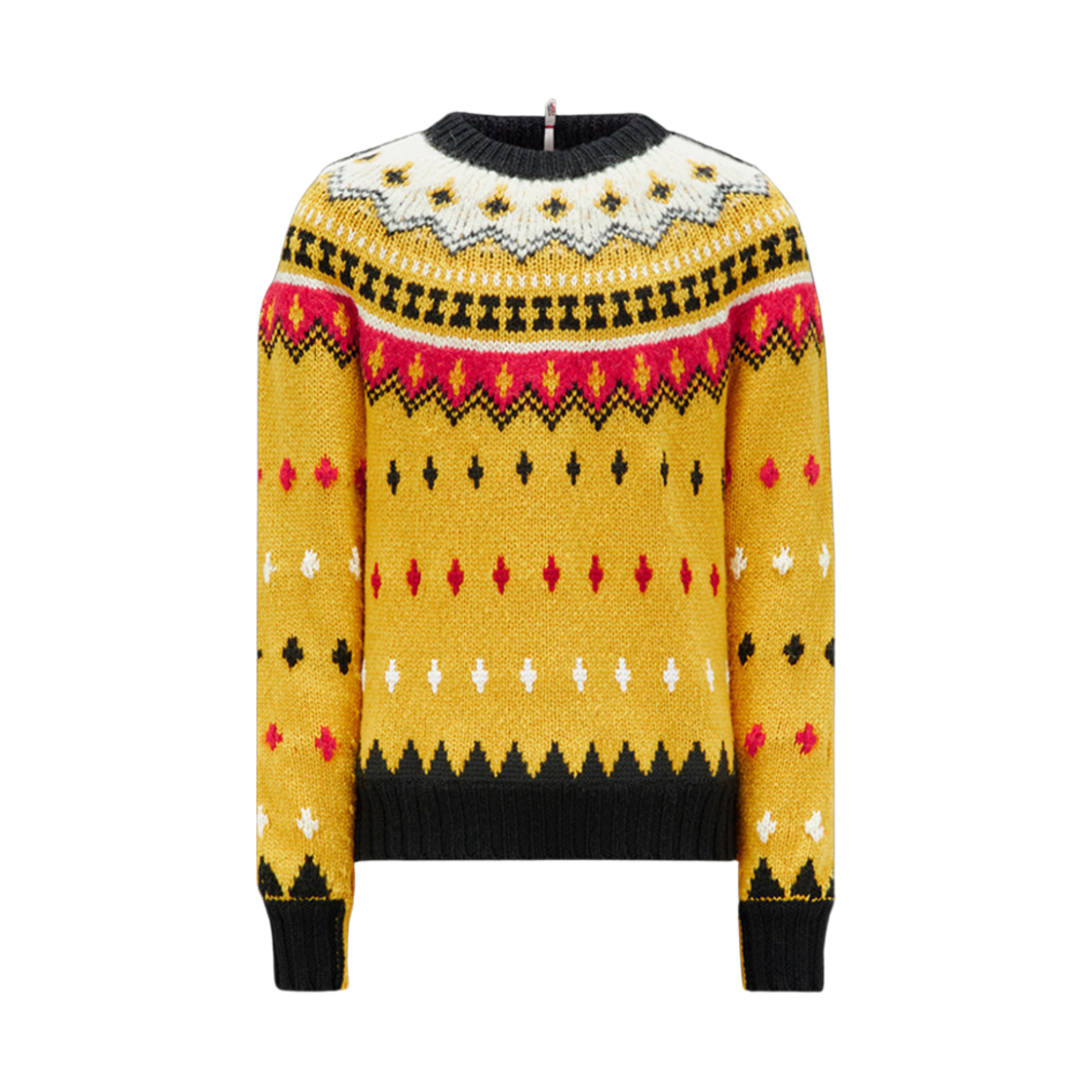 I2-097-9C00001-M2865-107 Moncler Alpaca & Wool Jacquard Jumper Sunny Yellow - 23FW