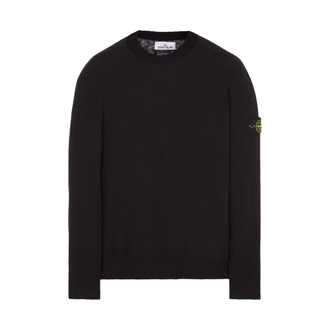 스톤 아일랜드 524B0 코튼 앤 나일론 블렌드 크루넥 니트 블랙 - 22SS(Stone Island 524B0 Cotton and Nylon Blend Crewneck Knit Black - 22SS) - 1