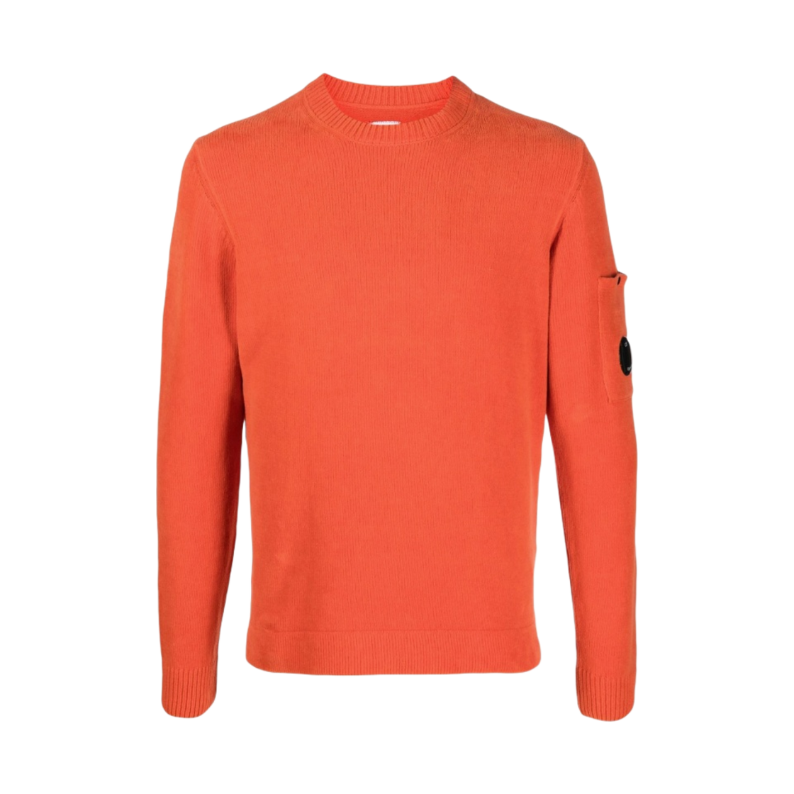 C.P. 컴퍼니 셔닐 코튼 크루넥 니트 하베스트 펌킨 오렌지 - 23SS(C.P. Company Chenille Cotton Crewneck Knit Harvest Pumpkin Orange - 23SS) - 1