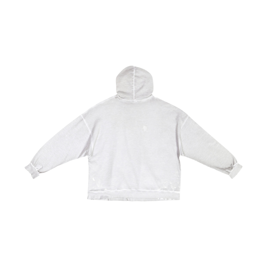 (W) 발렌시아가 90/10 와이드 핏 후드 오프 화이트((W) Balenciaga 90/10 Wide Fit Hoodie Off White) - 2
