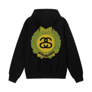 Stussy Crown Wreath Pigment Dyed Hoodie Black