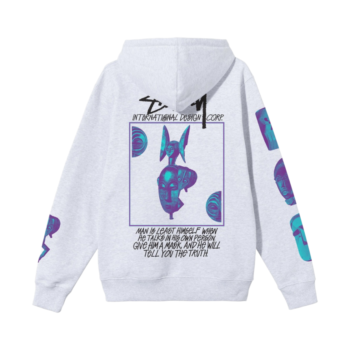 스투시 마스크드 후드 애쉬 헤더 Stussy KREAM