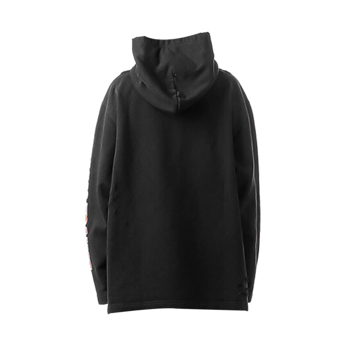 발렌시아가 BB 로고 빈티지 데미지 크롭 후드 블랙(Balenciaga BB Logo Vintage Damage Cropped Hoodie Black) - 2