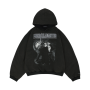 Project G/R Mind+Slaughter Vintage Washed Hoodie Black