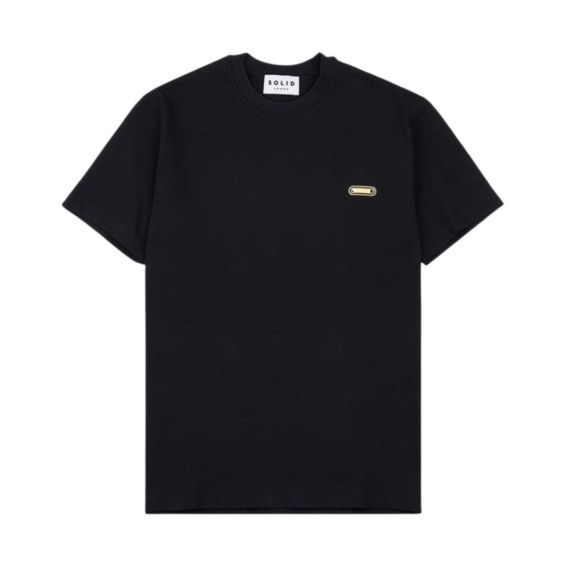 S231TS50628B Solid Homme Embroidered Logo T-Shirt Black - 23SS