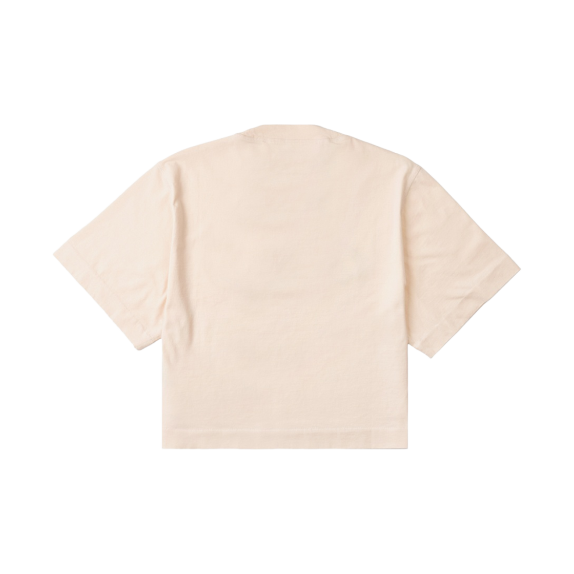 (W) 오프화이트 자수 베이스볼 로고 크롭 티셔츠 베이지 푸시카((W) Off-White Embroidered Baseball Logo Cropped T-Shirt Beige Fuchsia) - 2