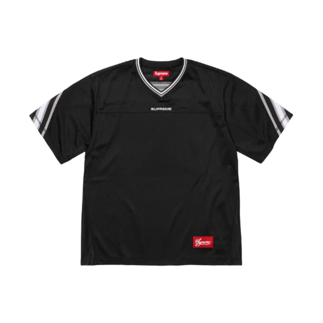 슈프림 자카드 립 풋볼 저지 블랙 - 24FW | Supreme | KREAM