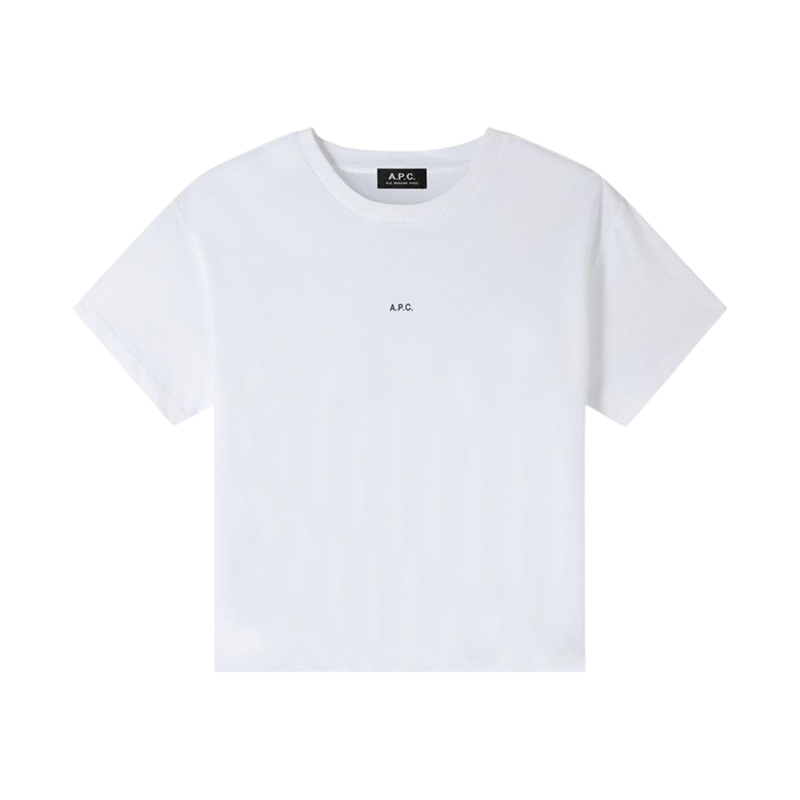 (W) 아페쎄 박시 마이크로 로고 티셔츠 화이트 블랙((W) A.P.C. Boxy Micro Logo T-Shirt White Black) - 1