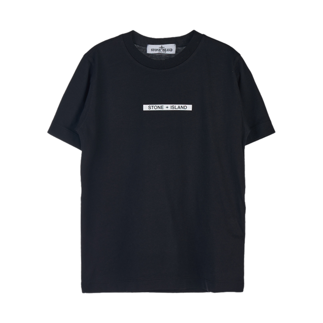 781621059-V0029 (Kids) Stone Island 21059 Logo Print Cotton Jersey T-Shirt Black - 23SS