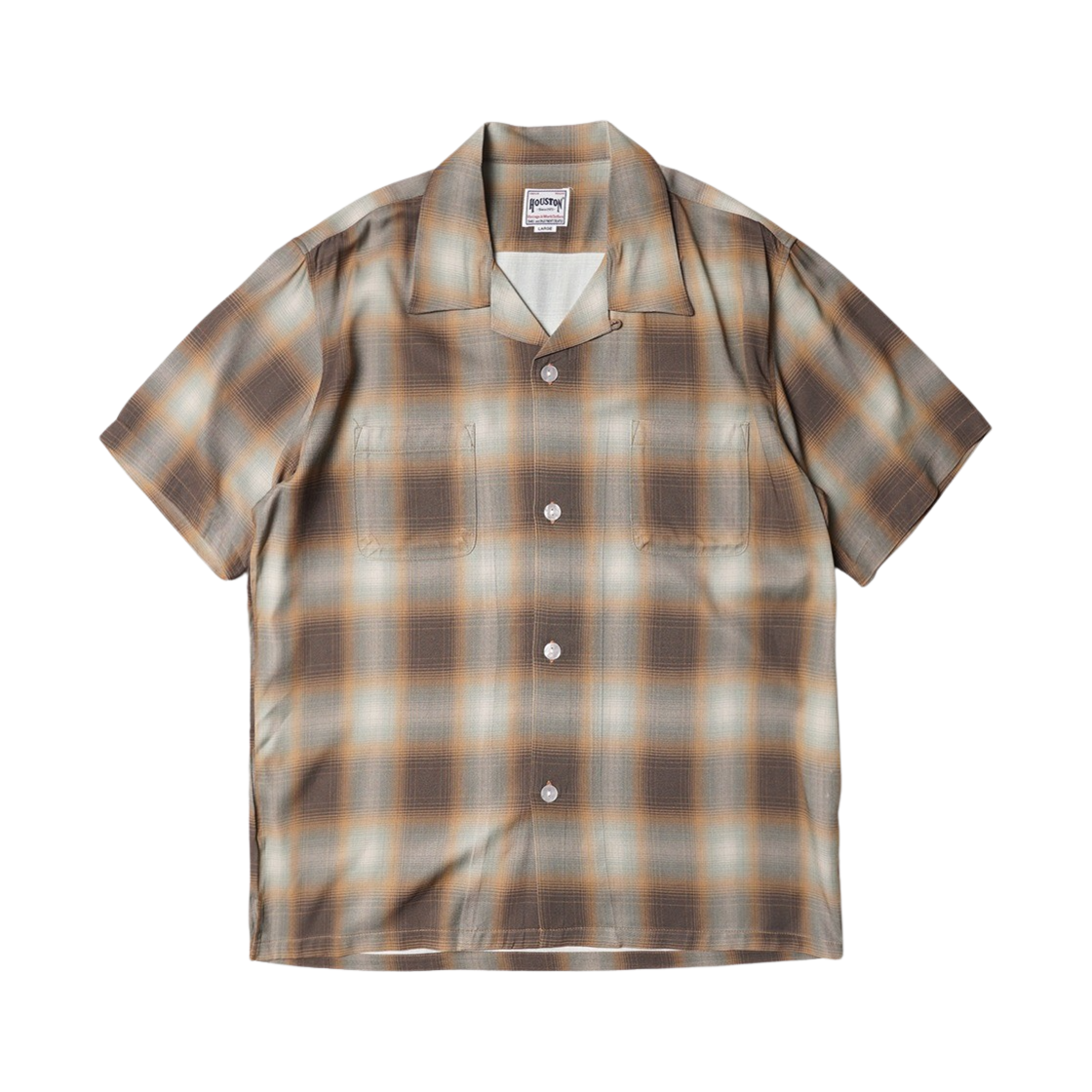 휴스턴 재팬 옴브레 체크 셔츠 카키 40988KK