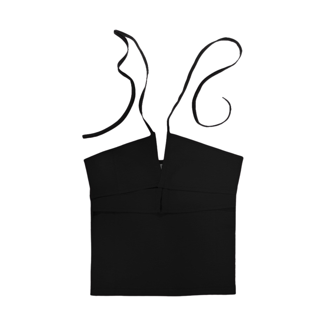 6367896 SIO String Halter Top Black