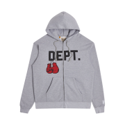 Gallery Dept. Boxing Merch Zip Hoodie Heather Grey