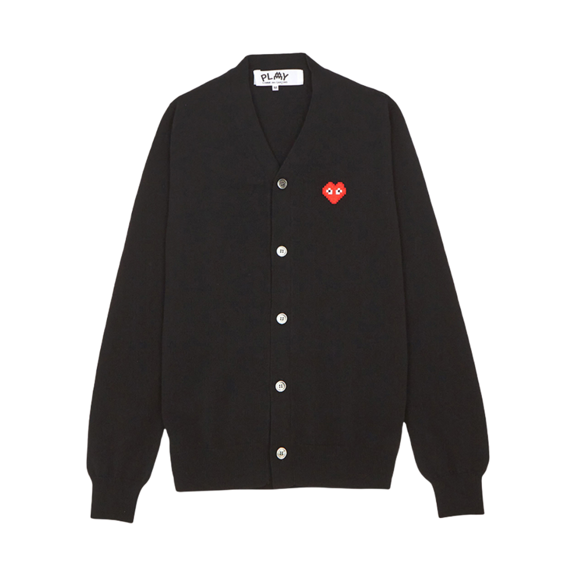 AZ-N084-051-1 Play Comme des Garcons x Invader Pixel Heart Cardigan Black