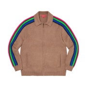 Supreme Sleeve Stripe Zip Up Sweater Dusty Brown - 23SS