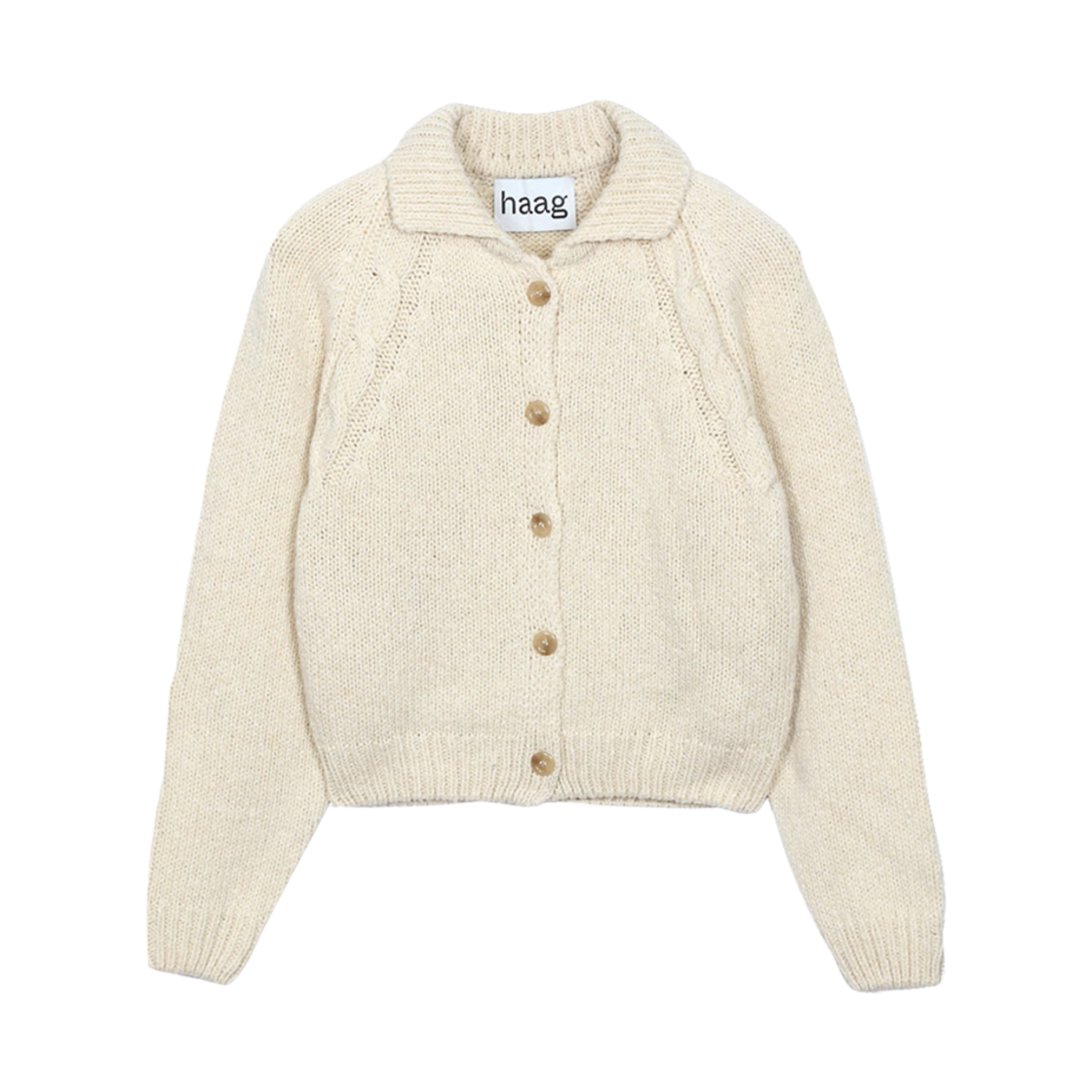 (W) 헤이그 언 오카드 가디건 에크루((W) Haag An Orchard Cardigan Ecru)