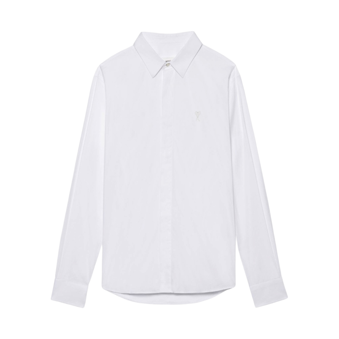 아미 스몰 하트 로고 포플린 셔츠 화이트(AMI de Coeur Poplin Shirt White) - 1