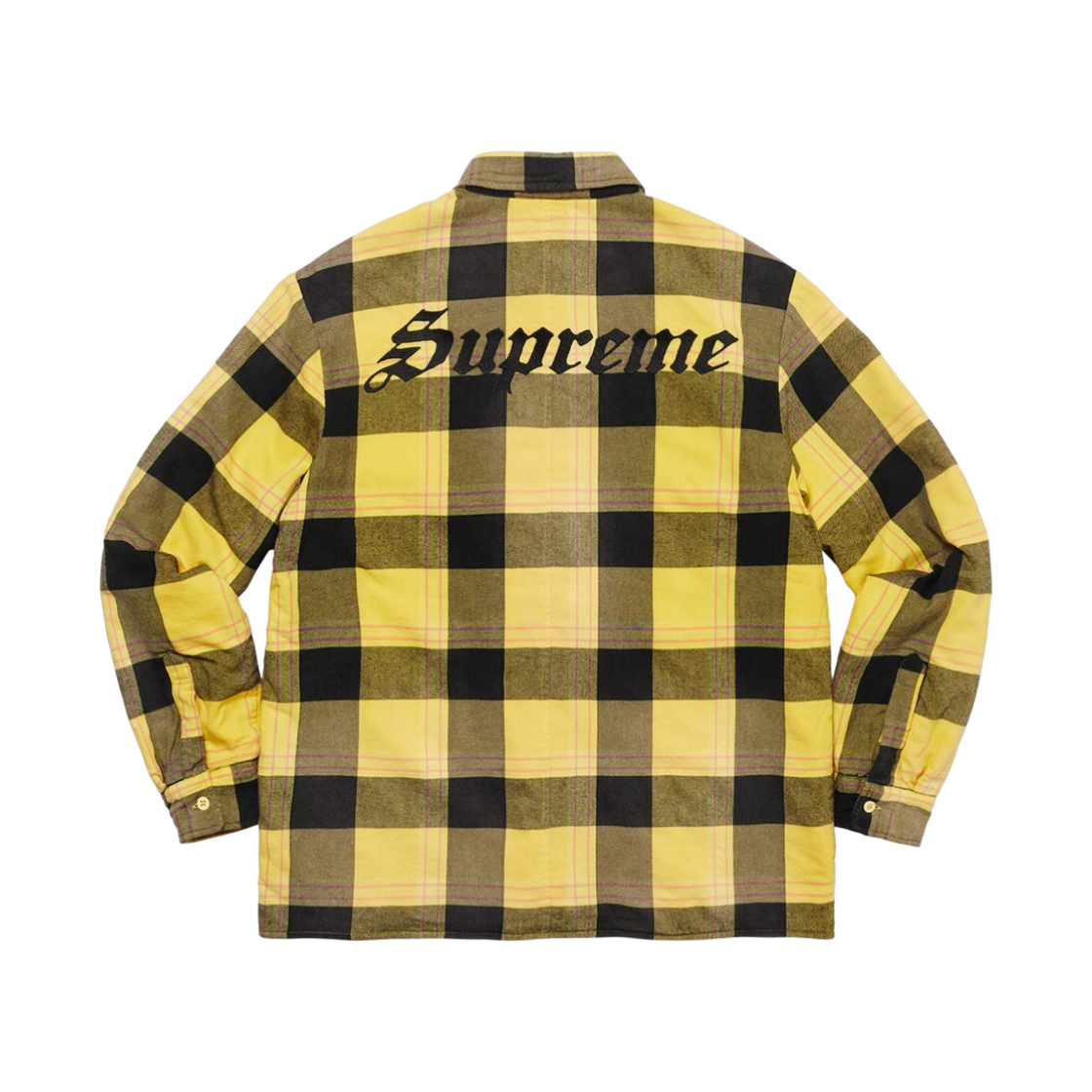 슈프림 퀼티드 플란넬 셔츠 옐로우 - 20FW(Supreme Quilted Flannel Shirt Yellow - 20FW) - 3