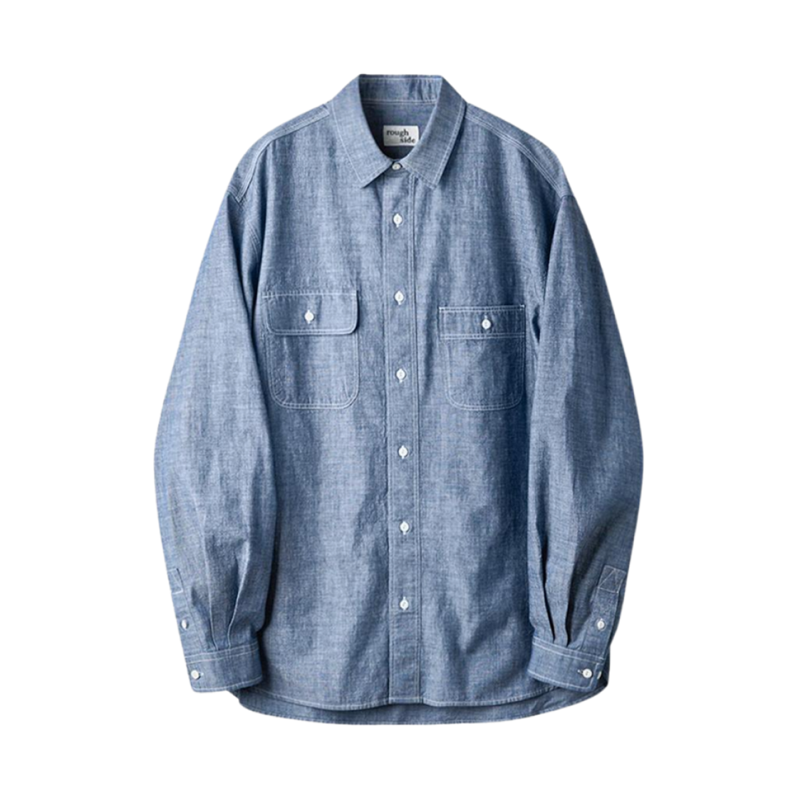 러프 사이드 샴브레이 페인터 셔츠 블루(Rough Side Chambray Painter Shirt Blue)