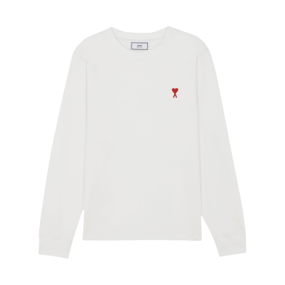 아미 스몰 하트 로고 롱슬리브 티셔츠 화이트 블랑 - 21SS(AMI de Coeur LS T-Shirt White Blanc - 21SS) - 1