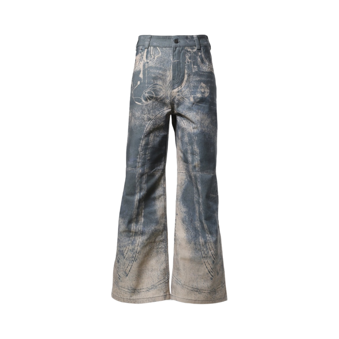 노페이스 스튜디오 프린티드 데님 프린티드 데님 인디고(No/Faith Studios Printed Denim Printed Denim Indigo)