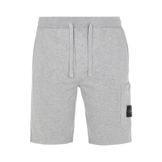 Stone Island 64651 Fleece Bermuda Shorts Powder Melange - 23SS