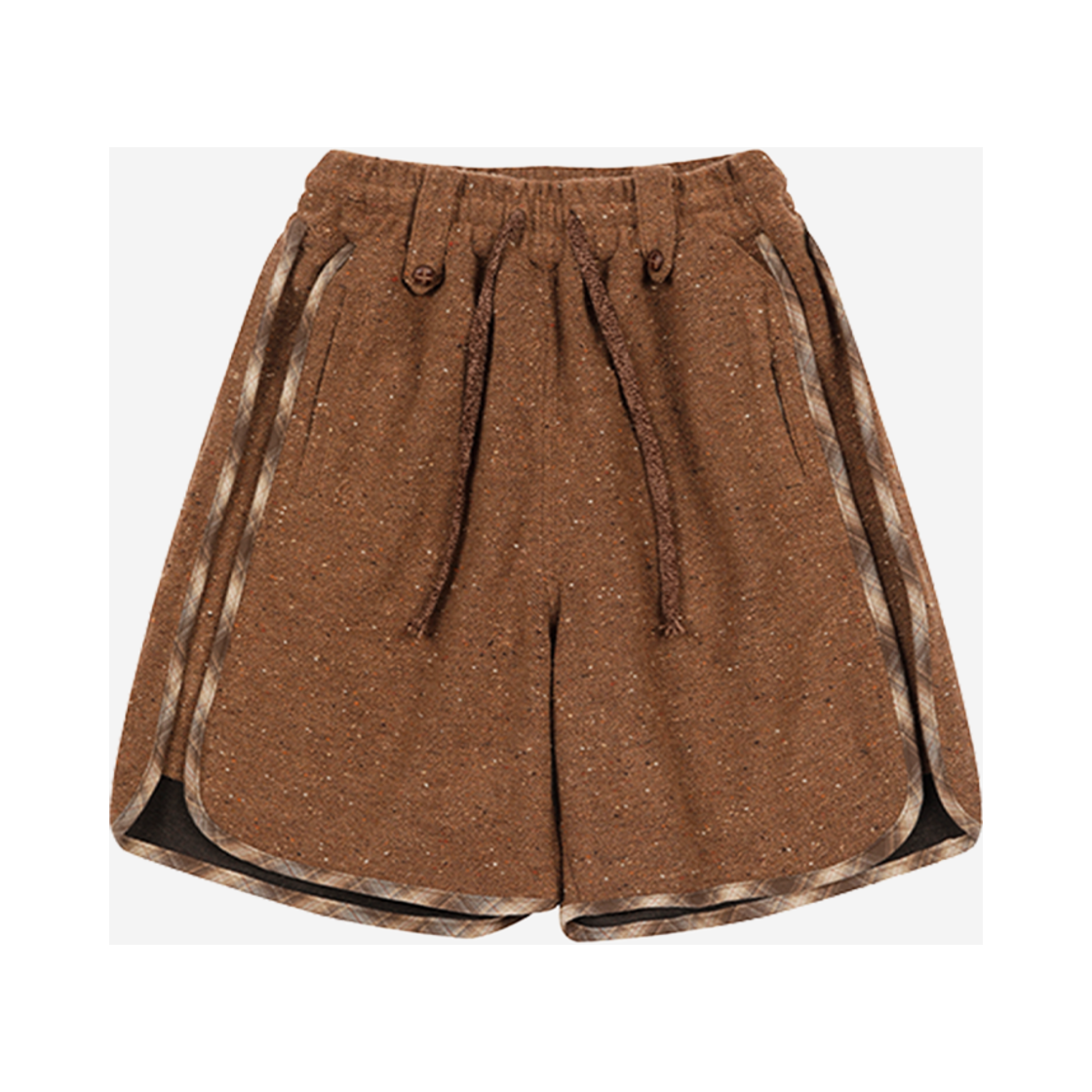 S01PT01BR Problemallways Sand Check Shorts Brown