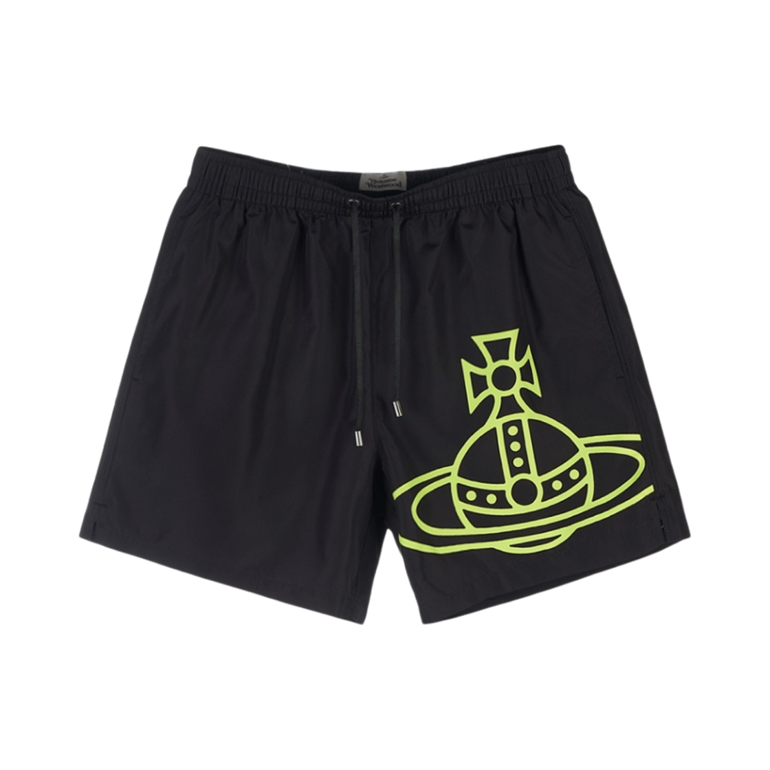 81010003-W00KD-N401 Vivienne Westwood Orb Printed Swim Shorts Black