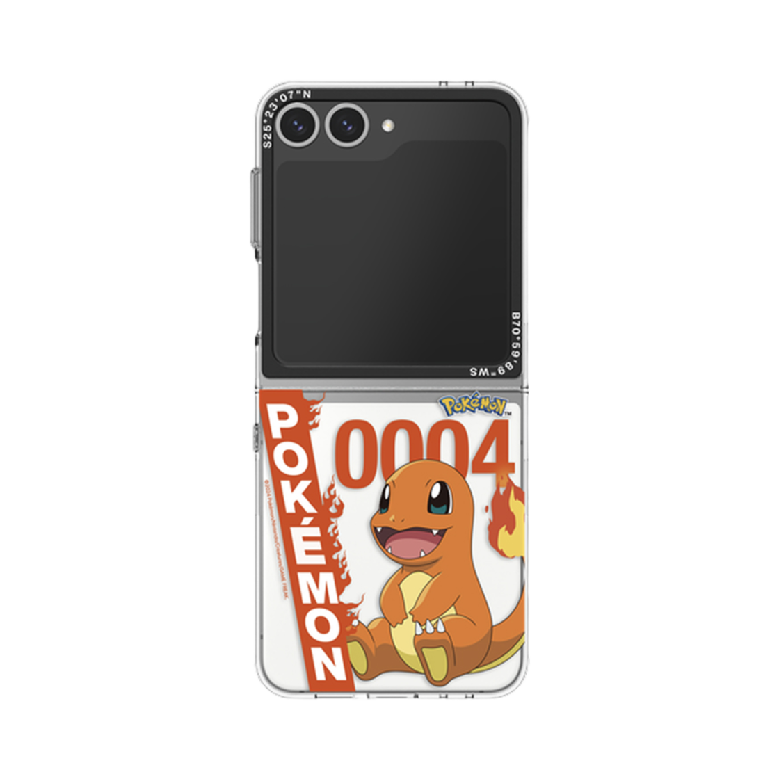 에스엘비에스 포켓몬 파이리 슬림 임프레션 케이스 갤럭시 Z 플립6(SLBS Pokemon Charmander Slim Impression Case For Galaxy Z Flip6)