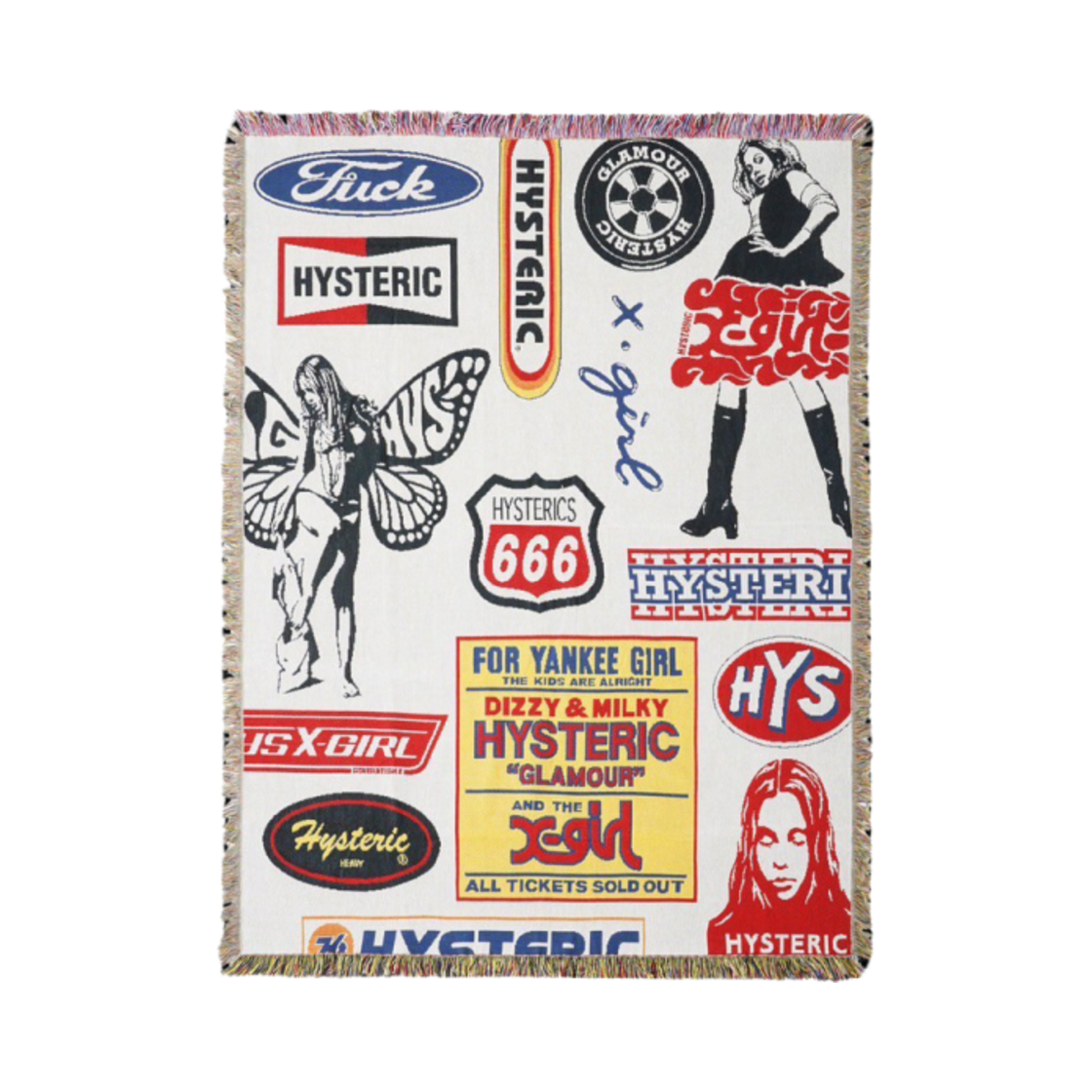 - Hysteric Glamor x X-Girl Jacquard Blanket Multi