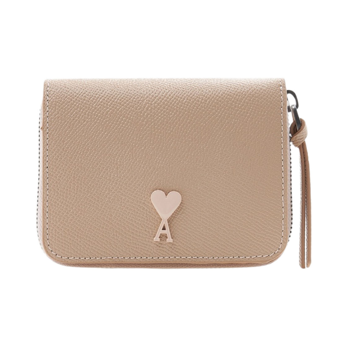 USL011-AL0036-679 AMI de Coeur Zip Around Wallet Nude Pink