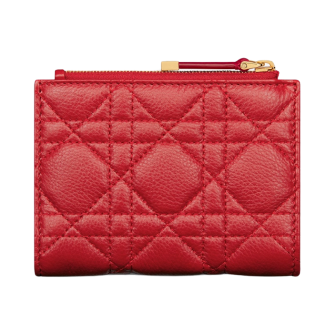 디올 카로 달리아 지갑 투 톤 가넷 레드 버건디 서플(Dior Caro Dahlia Wallet Two Tone Garnet Red Burgundy Supple) - 4