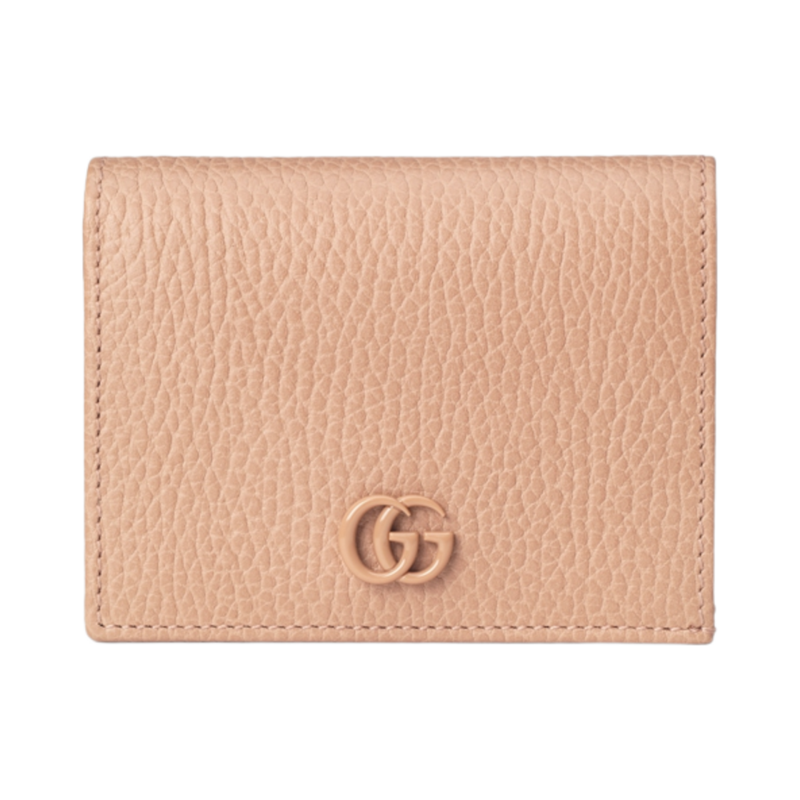 구찌 GG 마몽 카드 케이스 지갑 로즈 베이지 레더(Gucci GG Marmont Card Case Wallet Rose Beige Leather) - 1