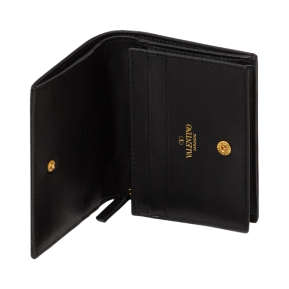 P0Y07BSF0NO Valentino Nappa Roman Stud Small Wallet Black - #3