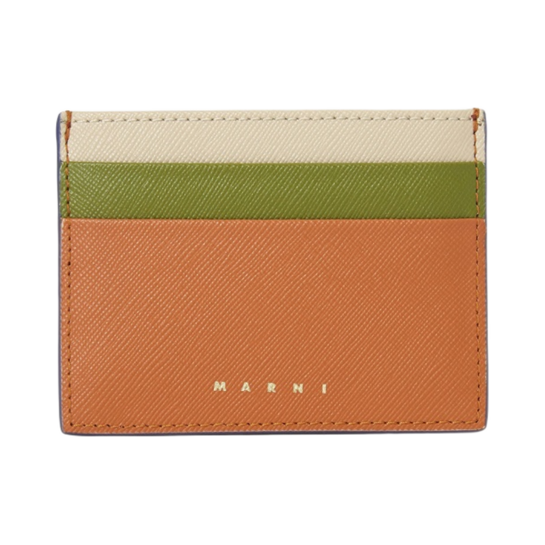 마르니 사피아노 트라이컬러 카드 케이스 오렌지(Marni Saffiano Tri-Coloured Card Case Orange) - 1